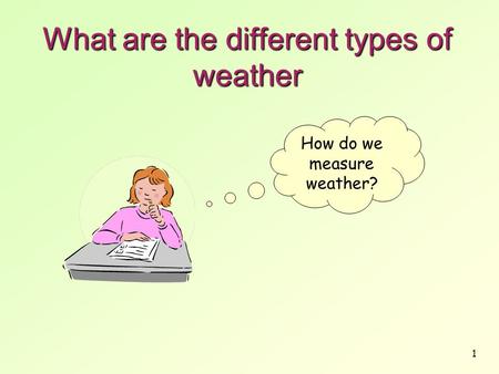 1 What are the different types of weather How do we measure weather?