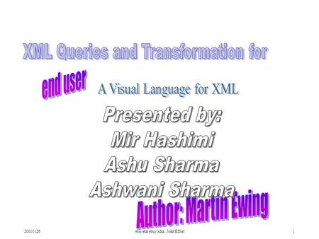 20010126ebis/etat/ebuy/xdia Joint Effort1 20010126ebis/etat/ebuy/xdia Joint Effort2 Introduction Extensible Markup language XML SCHEMA DTD.