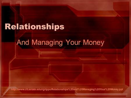 Relationships And Managing Your Money