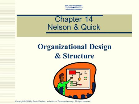 Chapter 14 Nelson & Quick Organizational Design & Structure Copyright ©2005 by South-Western, a division of Thomson Learning. All rights reserved.