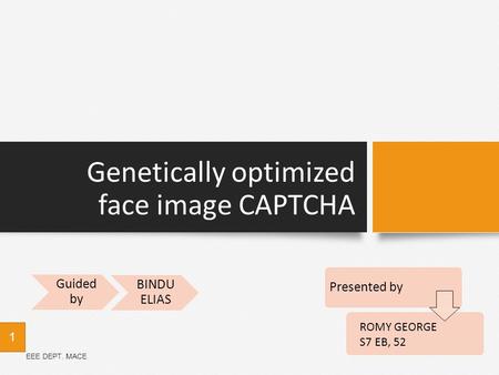Genetically optimized face image CAPTCHA