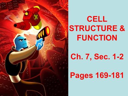 CELL STRUCTURE & FUNCTION Ch. 7, Sec. 1-2 Pages