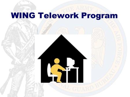 WING Telework Program. Overview References Purpose Definitions Procedure Eligibility Suitability Benefits Challenges Guidelines WING Program Manager.