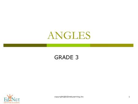 ANGLES GRADE 3. Hello, How are you doing? Today, we are going to start a new lesson on Angles.