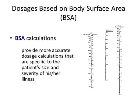 Dosages Based on Body Surface Area (BSA)