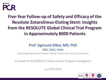 Five-Year Follow-up of Safety and Efficacy of the Resolute Zotarolimus-Eluting Stent: Insights from the RESOLUTE Global Clinical Trial Program in Approximately.
