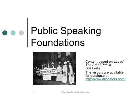 Public Speaking Foundations