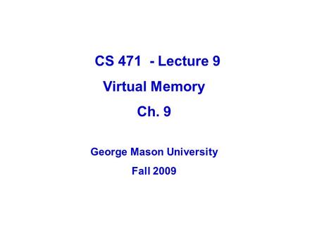 Virtual Memory Basic Concepts Demand Paging