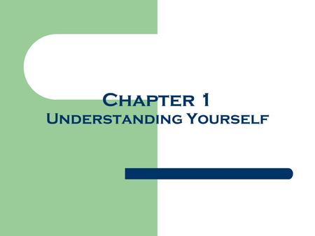Chapter 1 Understanding Yourself