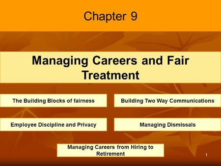 Managing Careers and Fair Treatment