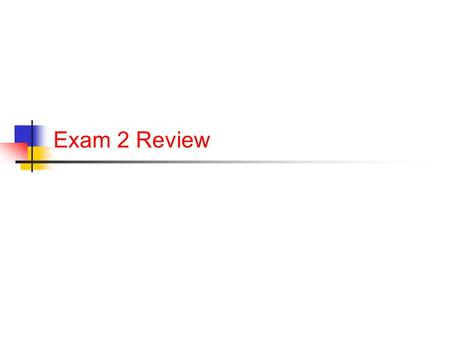 Exam 2 Review. Exam 2 Exam 2 on Tuesday, April 7 Closed book, closed computer, closed phone You are allowed two “cheat” pages Either a standard 8.5x11-sized.