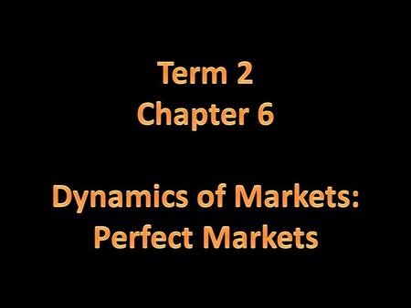 Examination of the dynamics of perfect markets with the aid of cost and revenue curves. Perfect competition Individual business and industry Market structure.