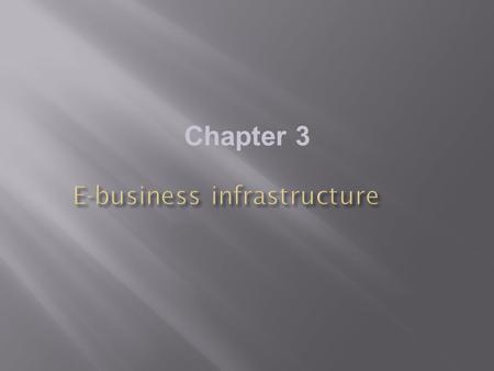 E-business infrastructure