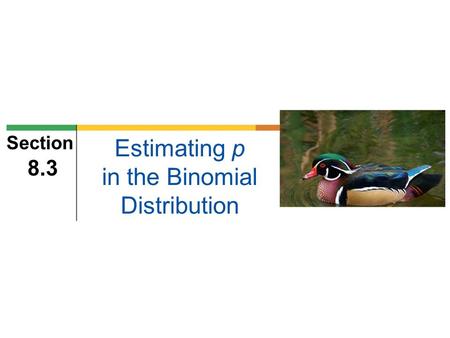 in the Binomial Distribution