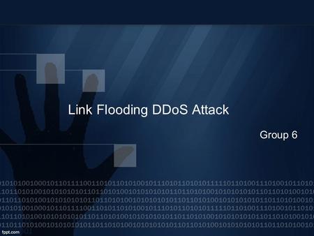Link Flooding DDoS Attack