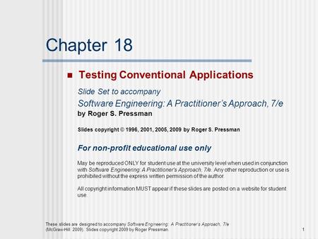 Chapter 18 Testing Conventional Applications