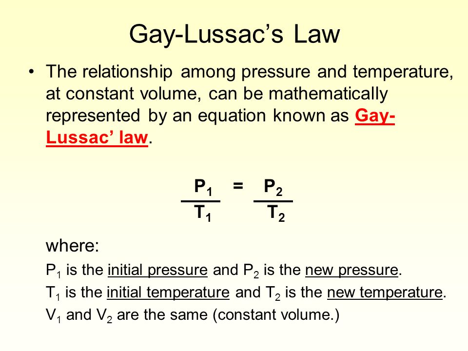 Gay Lussac Equation 35