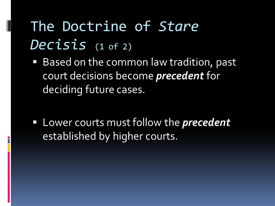 what is the doctrine of precedent