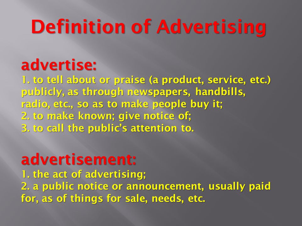 On Advertising, Imag