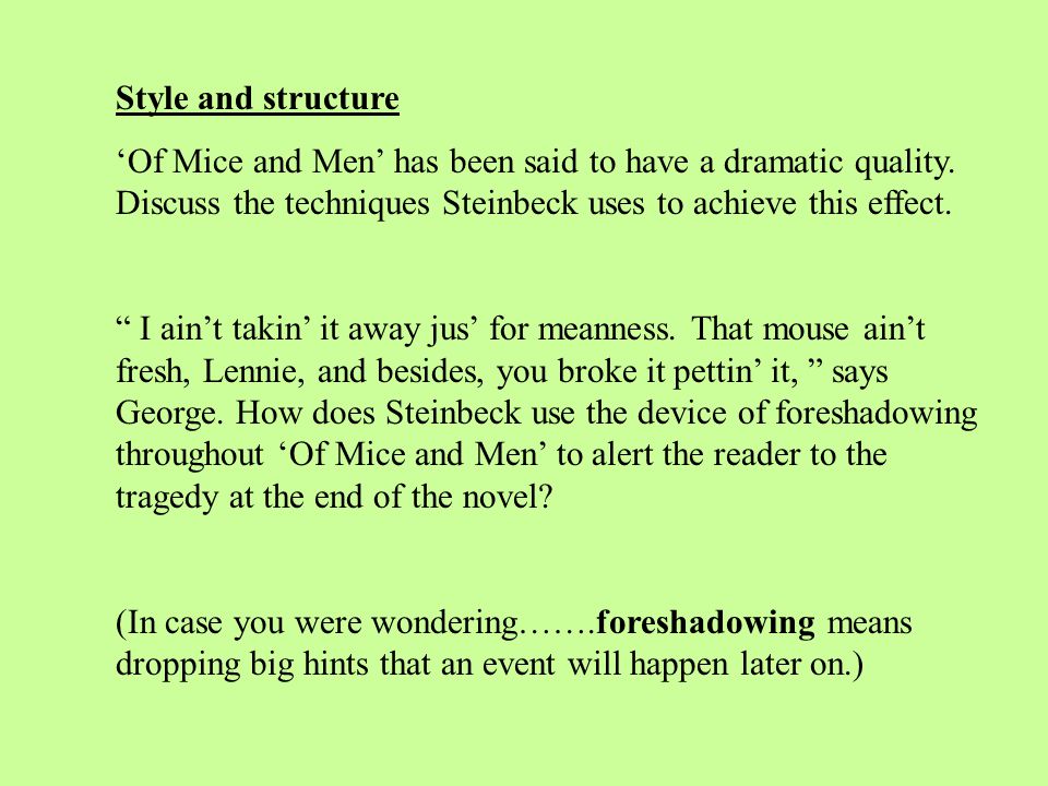 how does of mice and men end