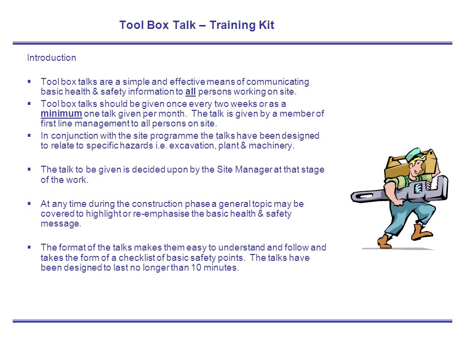 Site Security Toolbox Talks Site Security Toolbox Talks