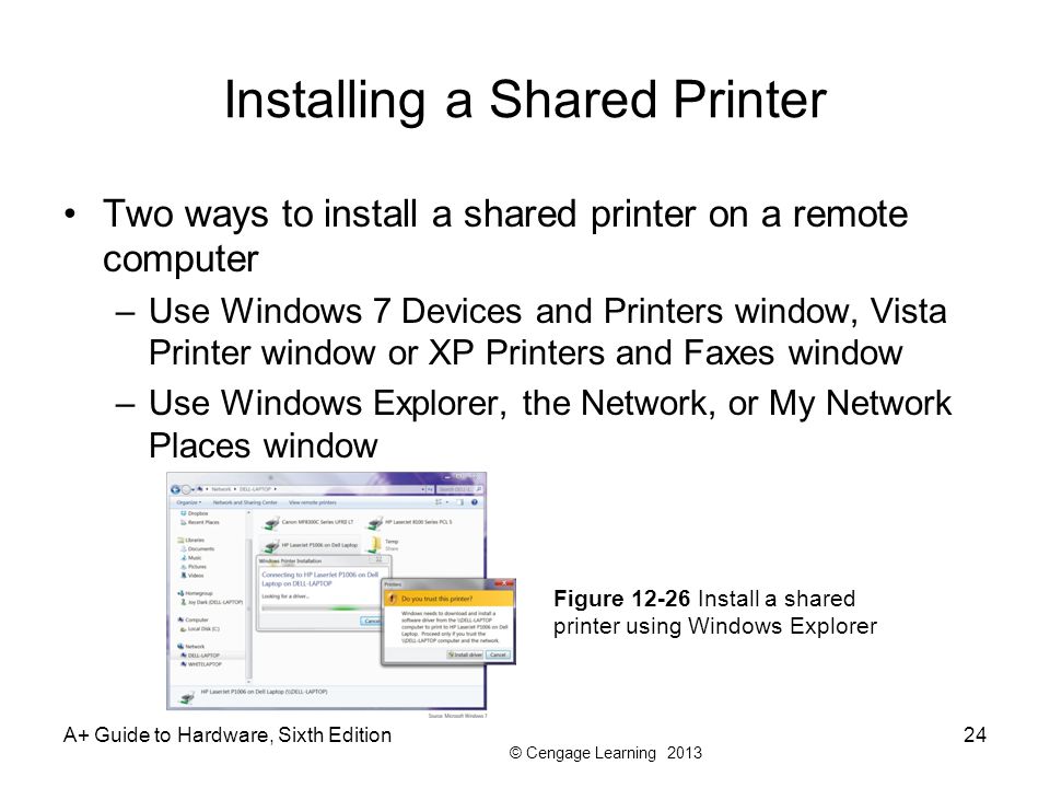 How To Share Printer Xp To Vista