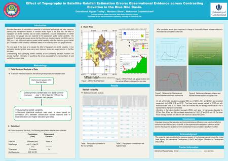 Poster template by ResearchPosters.co.za Effect of Topography in Satellite Rainfall Estimation Errors: Observational Evidence across Contrasting Elevation.