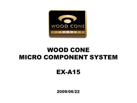 WOOD CONE MICRO COMPONENT SYSTEM EX-A15 2009/06/22.