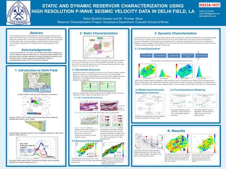 STATIC AND DYNAMIC RESERVOIR CHARACTERIZATION USING
