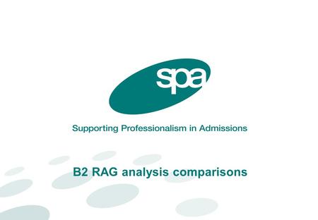 B2 RAG analysis comparisons. Participants a three separate events completed RAG analyses of their concerns for evidencing B2 indicators: 1) 22 July 2014.