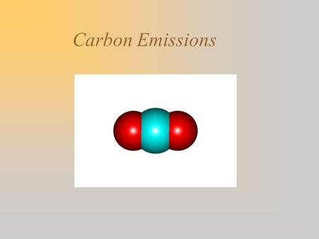 Carbon Emissions. Increasing atmospheric CO2 concentration Atmospheric increase = Emissions from fossil fuels + Net emissions from changes in land use.