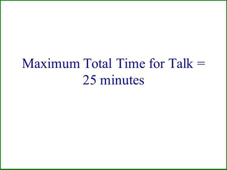 Maximum Total Time for Talk = 25 minutes. Comparative Sugar Recovery Data from Application of Leading Pretreatment Technologies to Corn Stover and Poplar.