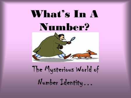 The Mysterious World of Number Identity…