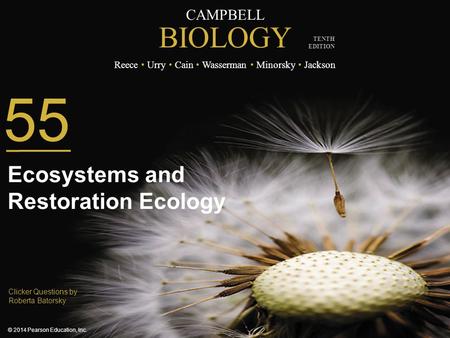 Ecosystems and Restoration Ecology