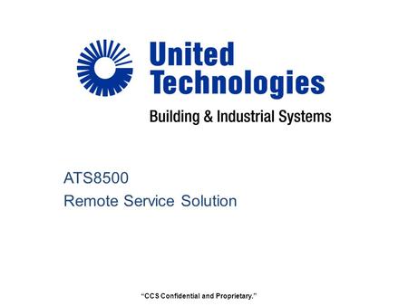 ATS8500 Remote Service Solution