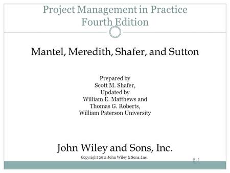 Project Management in Practice Fourth Edition