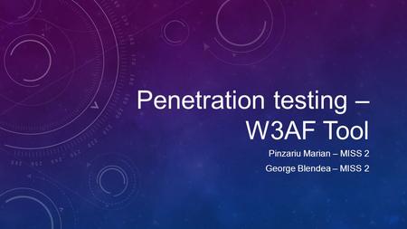 Penetration testing – W3AF Tool
