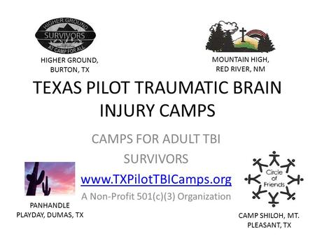TEXAS PILOT TRAUMATIC BRAIN INJURY CAMPS