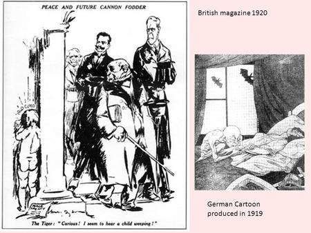 British magazine 1920 German Cartoon produced in 1919.
