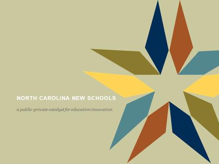 NORTH CAROLINA NEW SCHOOLS a public-private catalyst for education innovation.
