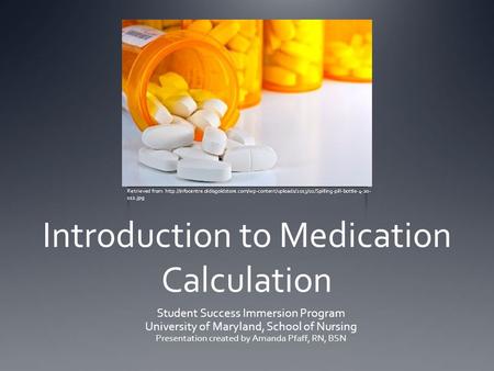 Introduction to Medication Calculation