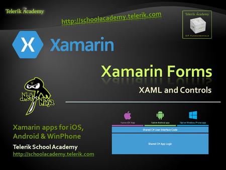 XAML and Controls Telerik School Academy  Xamarin apps for iOS, Android & WinPhone.