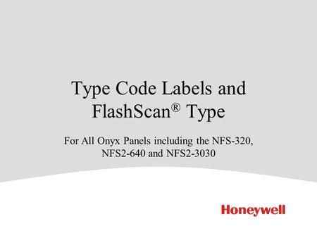 Type Code Labels and FlashScan® Type