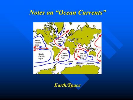 Notes on “Ocean Currents”