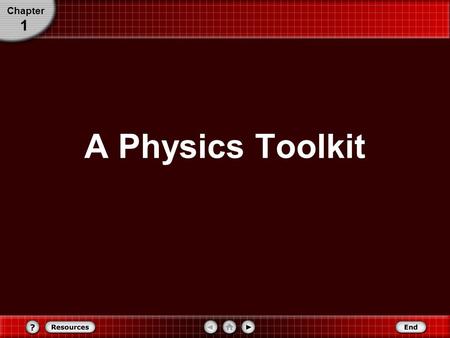 Chapter 1 A Physics Toolkit.
