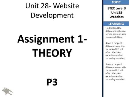 Unit 28- Website Development Assignment 1- THEORY P3