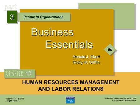HUMAN RESOURCES MANAGEMENT AND LABOR RELATIONS