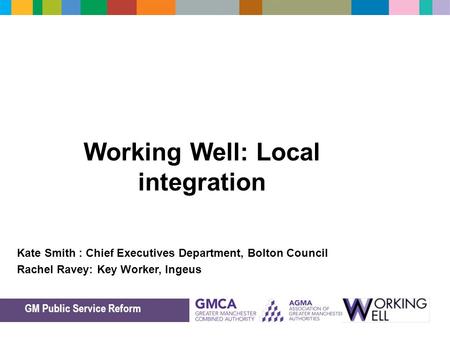 Working Well: Local integration
