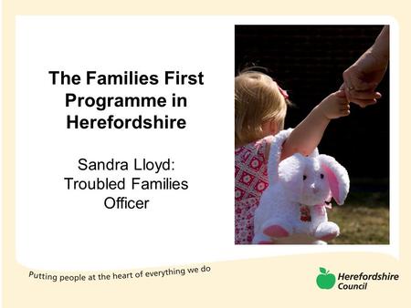 The Families First Programme in Herefordshire