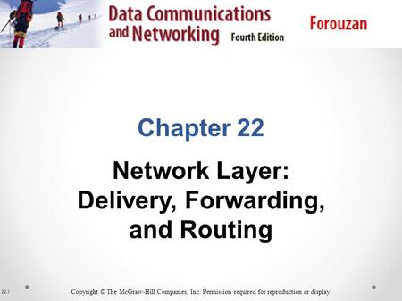 Delivery, Forwarding, and Routing